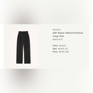 ABERCROMBIE & FITCH sloane pant